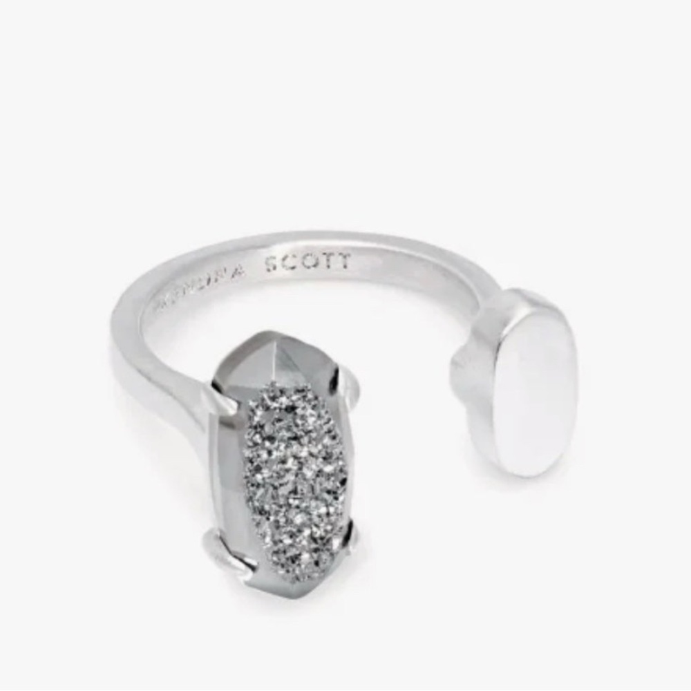 Kendra Scott Silver and Gray Open Ring